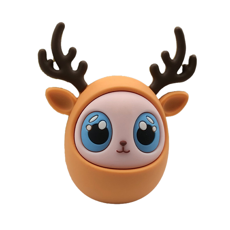 Is the Deer Tumbler's bottom weight design scientifically designed to achieve a stable and engaging rocking motion?