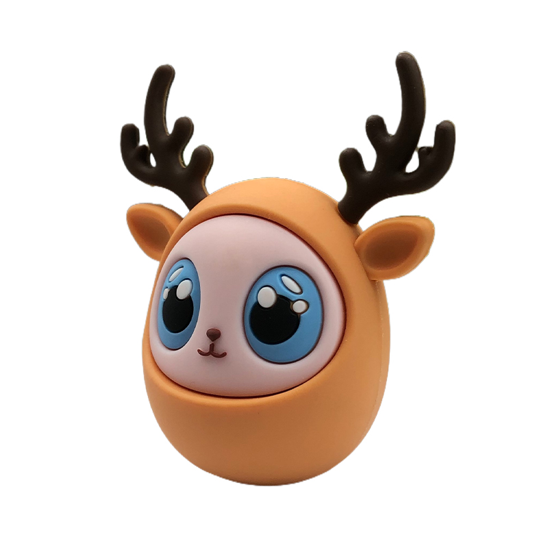 How can the shape of the internal weights in a deer-shaped tumbler be optimized to improve the wobbling effect?